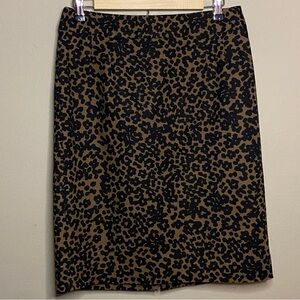 Banana Republic Factory Pencil Skirt Size 6 Tan Black Lined Office Church